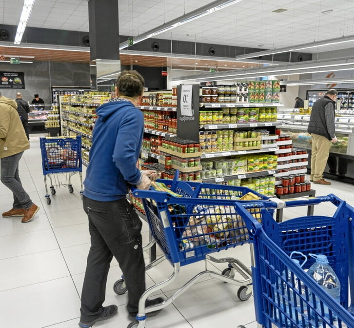 Inflazioa agerikoa da erosketa arruntetan.