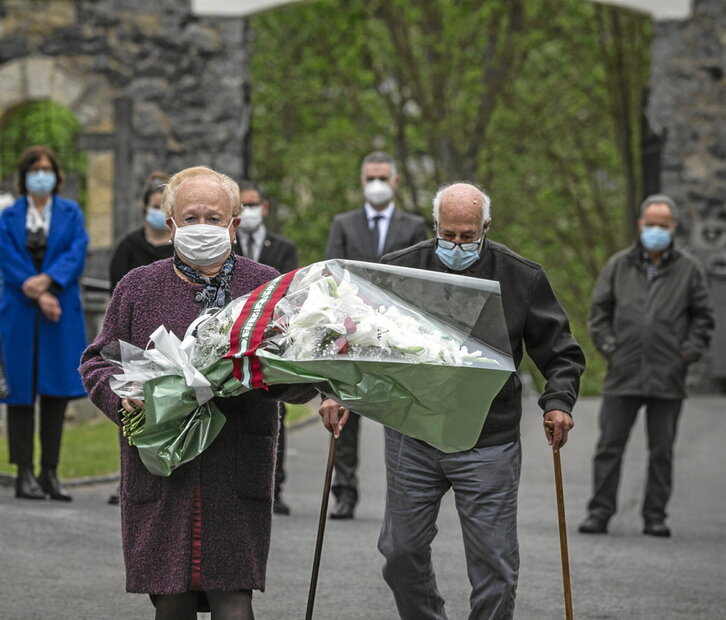 Ekitaldia Gernikako hilerrian, iaz, bonbardaketaren urteurrenean.
