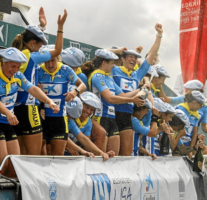 Orioko eskifaia, pozarren Euskotren Liga aurkariak hankapean hartuta lortu ostean.