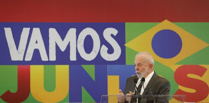 Lula en su comparecencia ante los medios internacionales. 