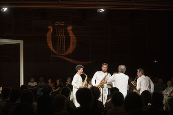Josetxo Silguero y el resto del cuarteto qeue compone SIGMA Project, en el concierto que ofrecieron el miércoles 24.