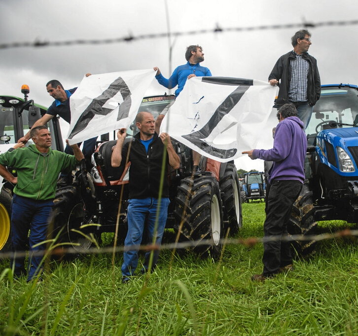 ELB sindikatuak eta Lurzaindiak egindako agerraldia, iazko uztailean.
