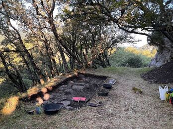 Imagen del yacimiento arqueológico del castillo de Berbeia.