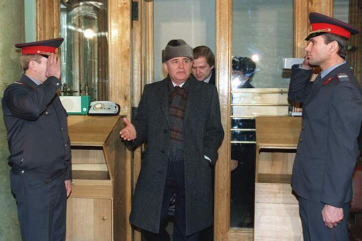 imagen del último líder soviético en 1992, ya fuera del poder.