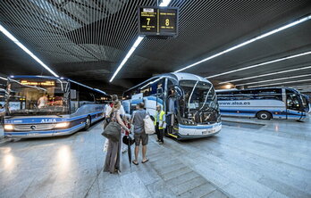 Imagen de la estación de autobuses de Iruñea.