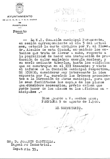 Carta del Ayuntamiento conservada por el Archivo de 