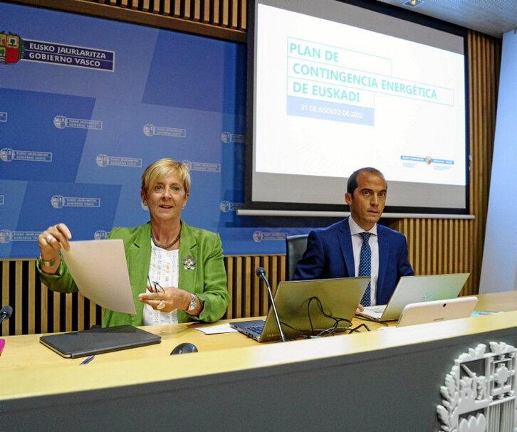 Arantxa Tapia en la comparecencia de ayer.