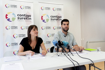 Begoña Alfaro y Carlos Guzmán en la rueda de prensa de este viernes.