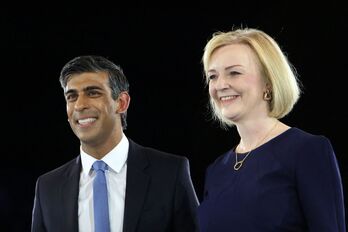 Sunak y Truss, en el último acto.