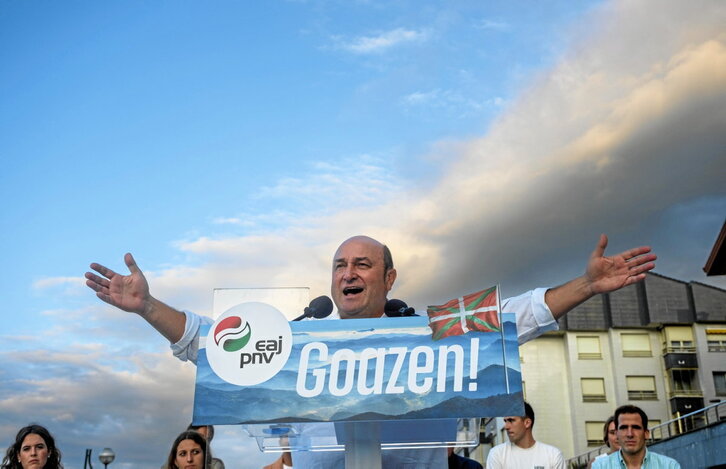 Andoni Ortuzar, en el acto de apertura de curso político del PNV.
