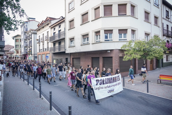 Altsasun arratsalde honetan izandako manifestazioa.