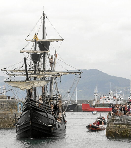 Elkanoren lehorreratzearen antzezpena 2018an.