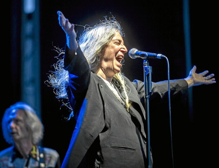 Patti Smith, en el concierto que ofreció en el Azkena en junio pasado.