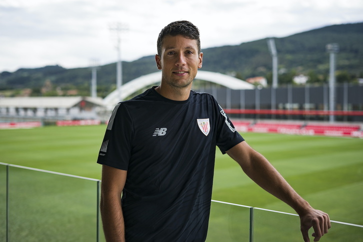 Mikel Vesga en las instalaciones de Lezama.