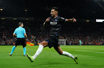 Brais Mendez, gola ospatzen.