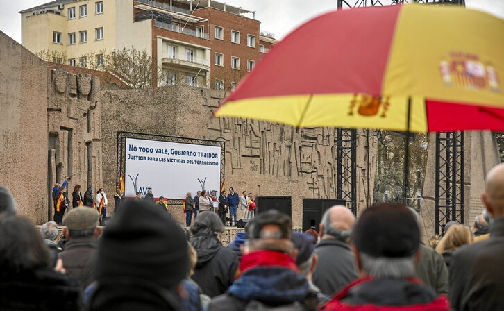 Movilización celebrada en Madrid en mazo pasado a convocatoria de la AVT.