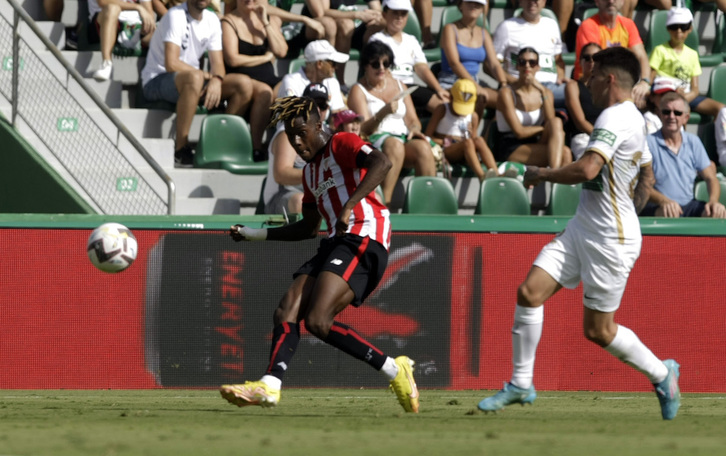 Nico Williams ha sido una pesadilla para el Elche por banda derecha.