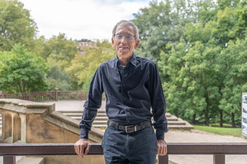 El jesuita y presidente de la Comisión de la Verdad de Colombia, Francisco de Roux, en el Palacio Miramar de Donostia  durante el curso de verano «El derecho a la verdad como herramienta para la construcción de paz».