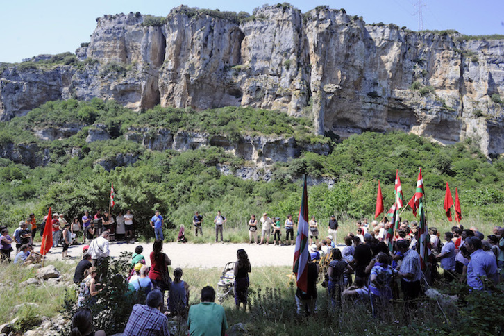 Susana Arregi eta Jon Lizarralderi omenaldia, Irunberriko Arroilan, 2010ean.