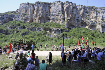 Susana Arregi eta Jon Lizarralderi omenaldia, Irunberriko Arroilan, 2010ean.