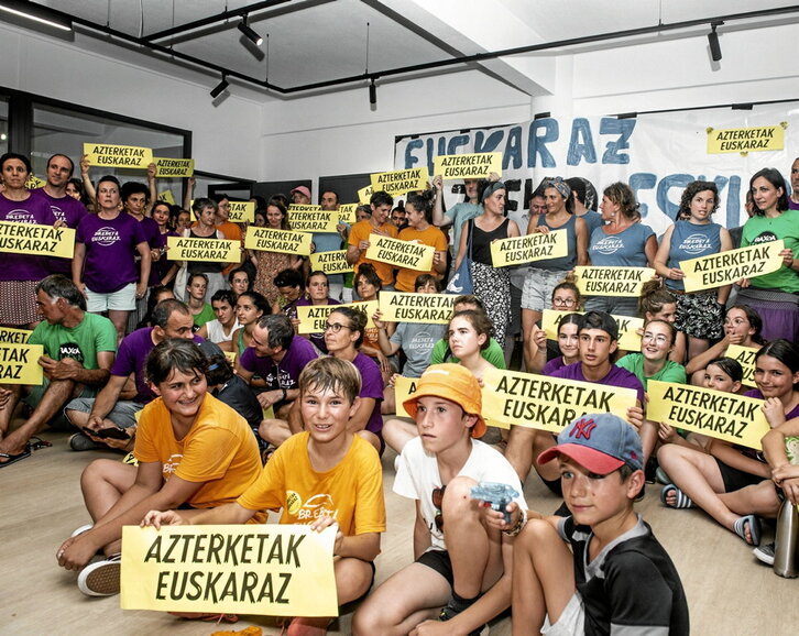 Hezkuntza Ministerioak Baionan duen Ikuskaritzan okupazioa egin zuten iragan ekainean.