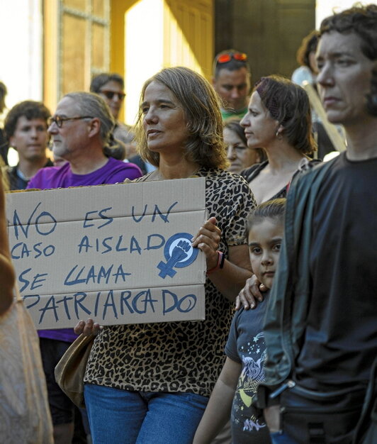 Reciente acto contra la violencia machista en Bilbo.