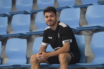 Dani Zurdo, ala de Osasuna Magna, que anotó tres goles en la primera jornada.