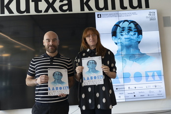 Ana Barrantes eta Ion Estala, LABO kultur egitasmoaren sortzaile eta kudeatzaileak.