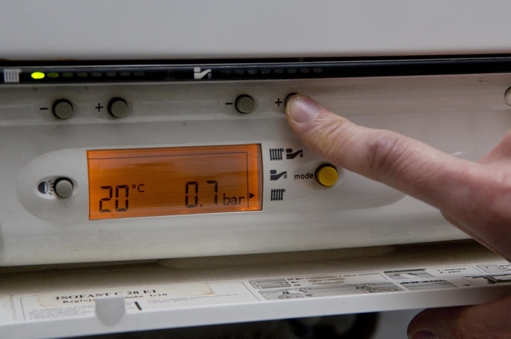 Imagen del termostato de una caldera.