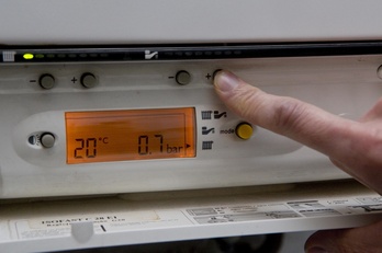 Imagen del termostato de una caldera.