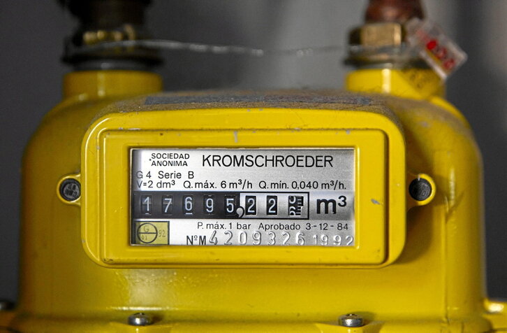 Contador de metros cúbicos de gas natural, que a partir de ahora serán gravados al 5%