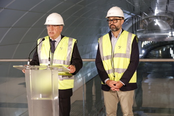 El consejero Iñaki Arriola, en un acto de Euskal Trenbide Sarea