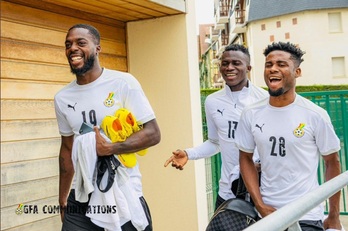 Iñaki Williams en su primera concentración con la seleccón de Ghana.