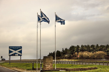 Frontera entre Escocia e Inglaterra.