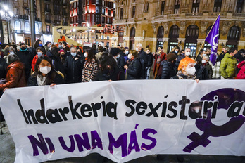 Concentración anterior contra las agresiones machistas.