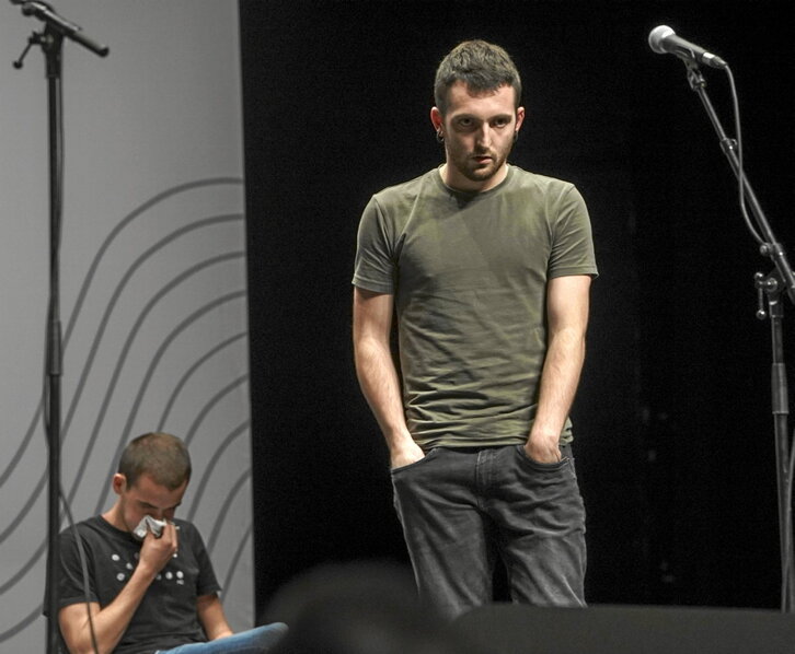 Joanes Illarregi Marzol leitzarra, atzoko saioan. Lehenengo Txapelketa Nagusia du.