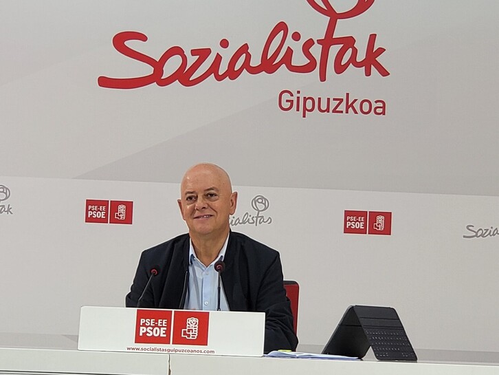 Odón Elorza, en su comparecencia del pasado viernes.