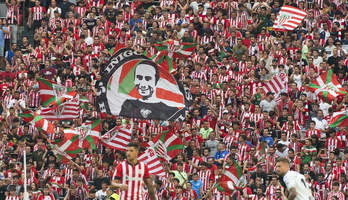 Fondo norte de San Mamés en el que se ubica la grada popular.