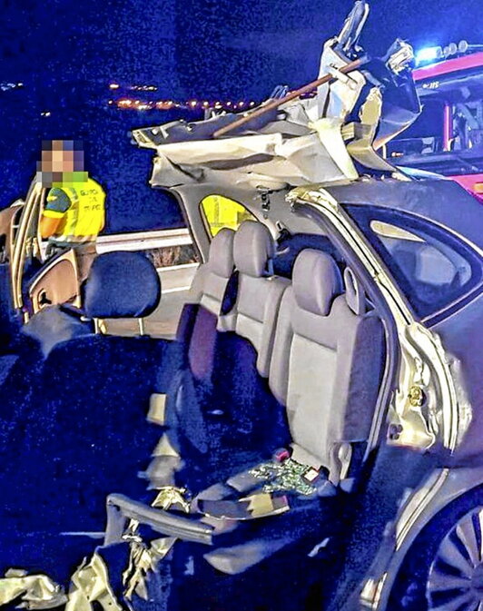 Gizonaren autoa, Vila Joiosan istripua izan eta gero.