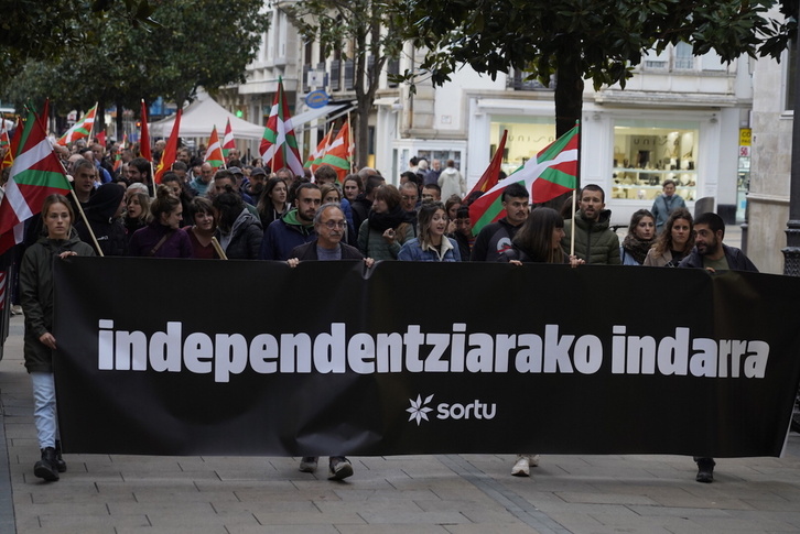 Sortuk Gasteizen egin duen mobilizazioaren irudia.