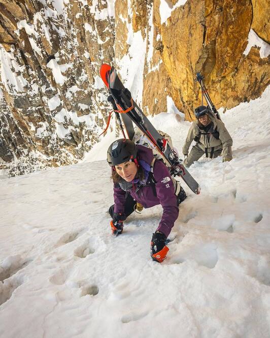 Hilaree Nelson, durante una de sus expediciones. 