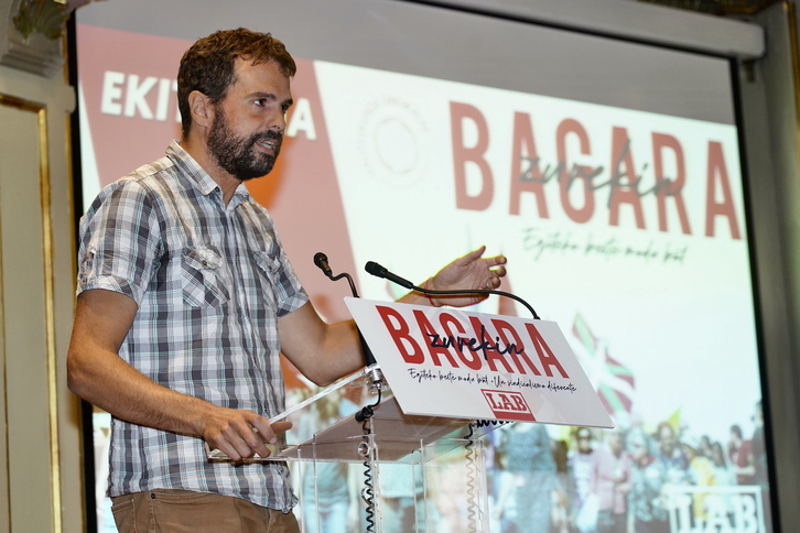 Igor Arroyo BIlbon egindako ekitaldian.