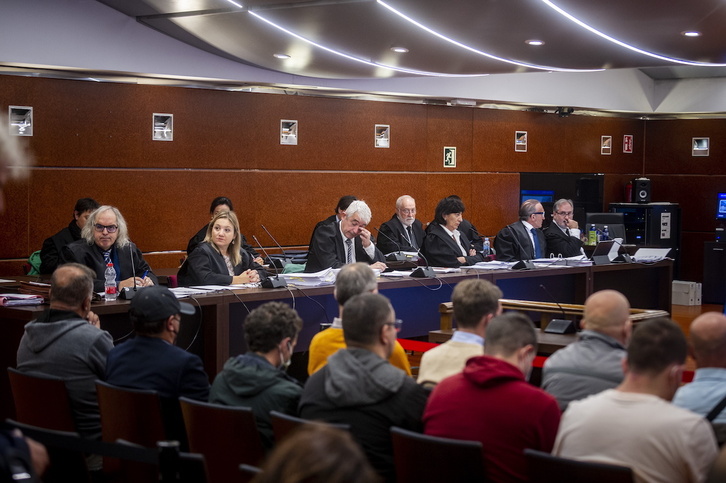 La primera sesión del juicio, en la que declararon los acusados.