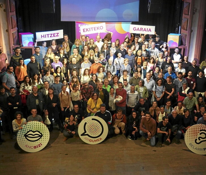 Euskaraldiaren aurkezpena, atzo Bilbon.