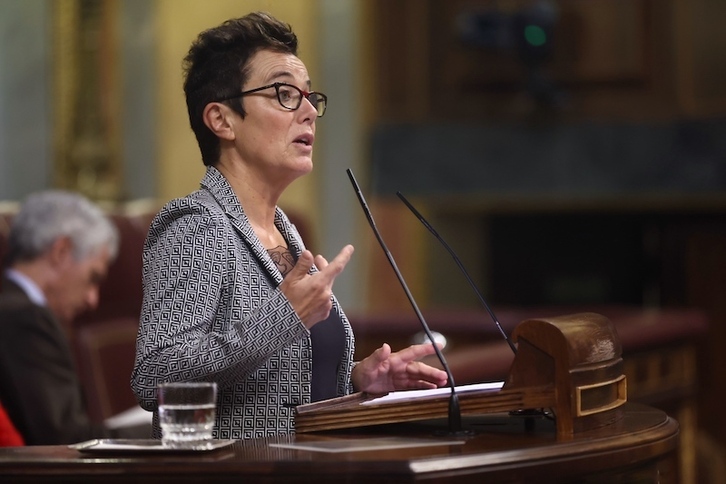 Pozueta, durante el debate para refrendar el Convenio. 