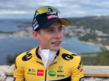 Jonas Vingegaard, feliz tras su regreso triunfal en la Cro Race.