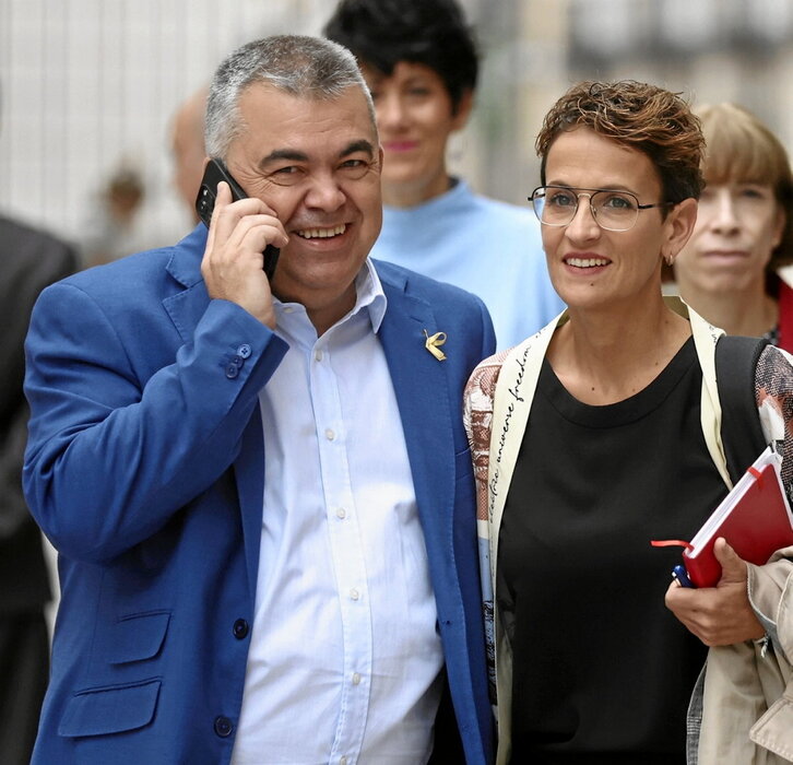 Santos Cerdán, el miembro del PSN con más poder en la actualidad, junto a Chivite.