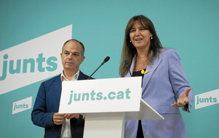 Jordi Turull y Laura Borrás, máximos dirigentes de Junts.