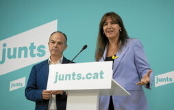 Jordi Turull y Laura Borrás explicaron las decisiones de la Ejecutiva de Junts tras nueve horas de reunión.