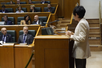 Maddalen Iriarte ha recordado que no se han desarrollado ninguna de las propuestas del lehendakari en materia de avanzar en el autogobierno.